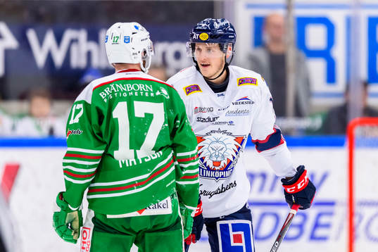 Rögles Taylor Matson  och Linköpings Henrik Törnqvist i