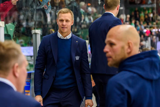 Linköpings tränare Bert Robertsson jublar