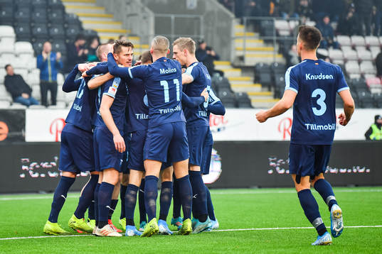 Malmö FFs spelare jublar