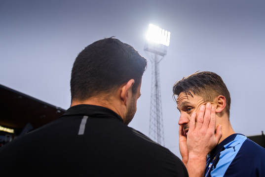Malmö FFs Behrang Safari och Markus Rosenberg deppar