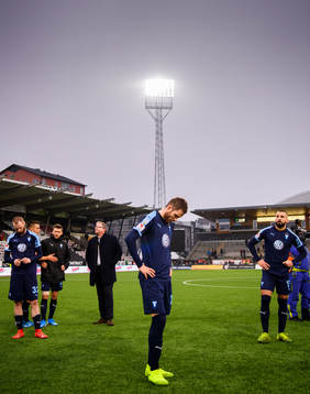 Malmö FFs Lasse Nielsen deppar