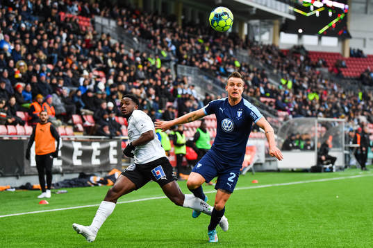 Örebros Kevin Wright och Malmö FFs Eric Larsson