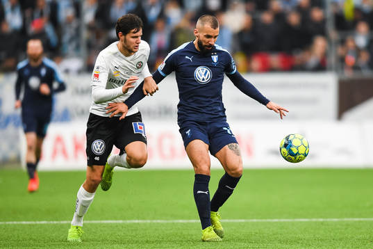  Örebros Helmer Andersson och Malmö FFs Guillermo Molins