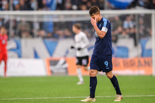 Malmö FFs Markus Rosenberg deppar