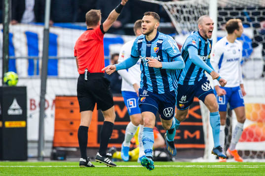 Djurgårdens Jesper Karlström jublar