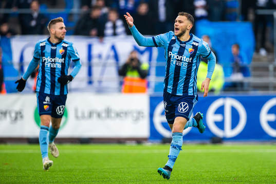 Djurgårdens Jesper Karlström jublar