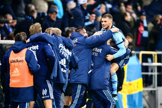 Djurgårdens Jesper Karlström jublar