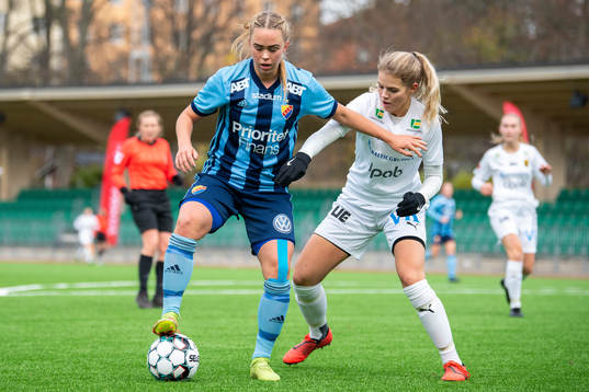 Djurgårdens Hanna Ekengren och Umeås Mimmi Sellström
