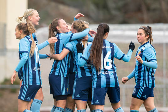 Djurgårdens spelare jublar
