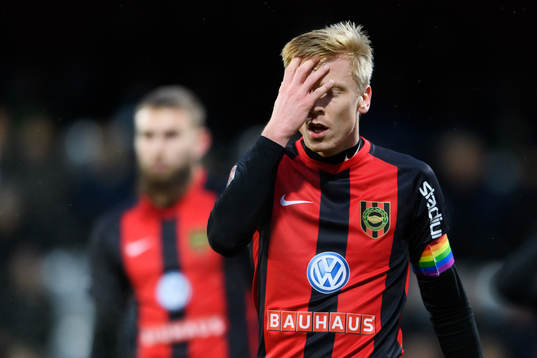 Brommapojkarnas Gustav Sandberg Magnusson deppar