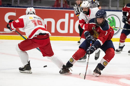 under finalen i ishockeymatchen i TV Pucken mellan