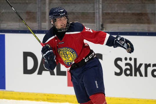 Stockholm Nords Hannes Hellberg jublar