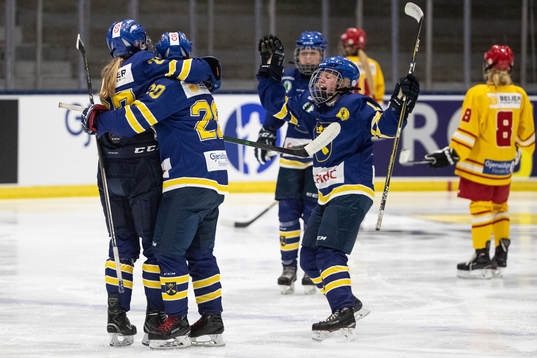 Dalarnas spelare jublar