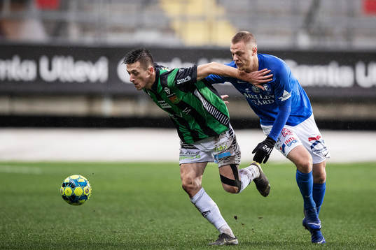 GAIS Leonard Pllana och Trelleborgs Mattias Håkansson