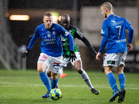 Trelleborgs Mattias Håkansson och GAIS Boris Lumbana