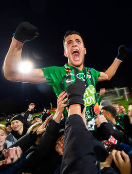 Varbergs Astrit Seljmani som sköt Varberg till Allsvenskan