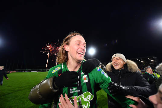 Varbergs Joakim Lindner jublar