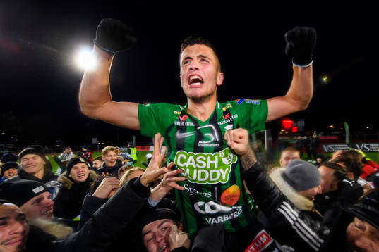 Varbergs Astrit Seljmani som sköt Varberg till Allsvenskan