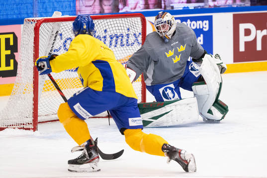 Goaltender Magnus Hellberg of Sweden