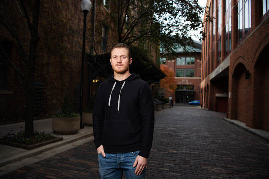 Gustav Nyquist of Columbus Blue Jackets poses for a portrait