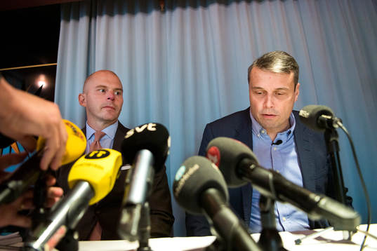 Östersunds tidigare ordförande Daniel Kindberg (th)