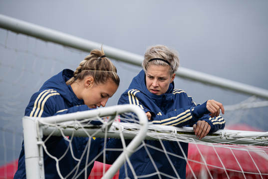 Nathalie Björn and Lina Hurtig of the Swedish women’s