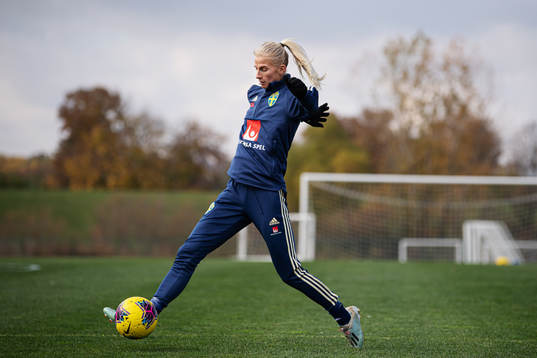 Sofia Jakobsson of the Swedish women’s national football