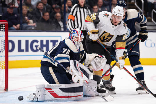 Columbus Joonas Korpisalo and Vegas Paul Stastny