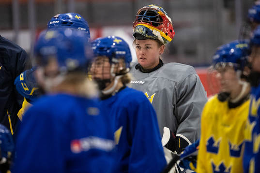 Goaltender Lovisa Berndtsson of Sweden
