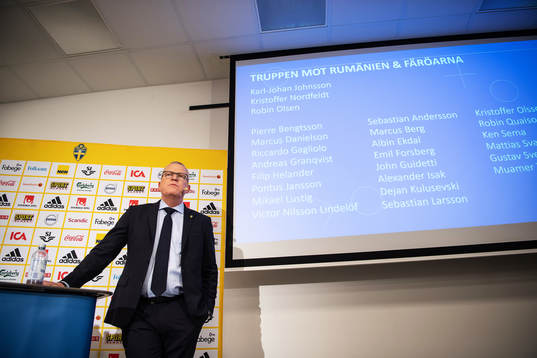 Head coach Janne Andersson of Sweden