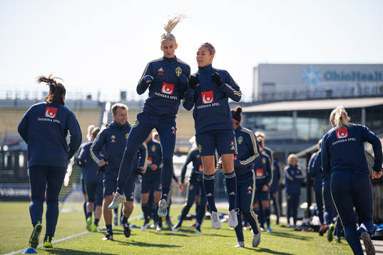 Sofia Jakobsson and Emma Kullberg of the Swedish women’s
