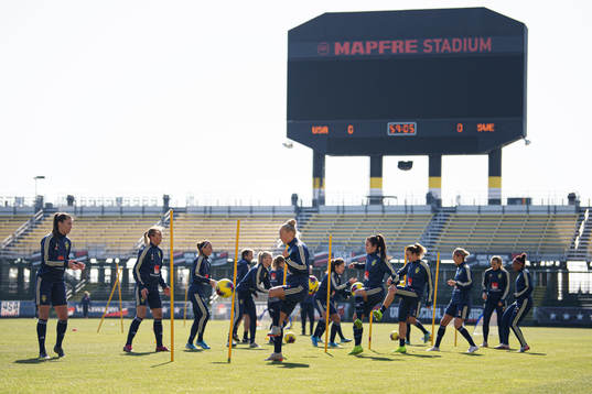 Players of the Swedish women’s national football team at