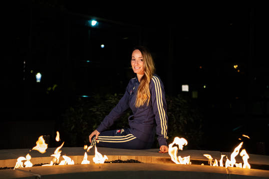 Kosovare Asllani, spelare i Sveriges damfotbollslandslag