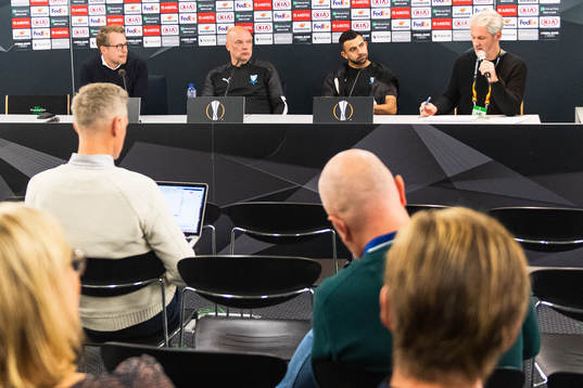 Uwe Rösler, head coach and Behrang Safari of Malmö FF
