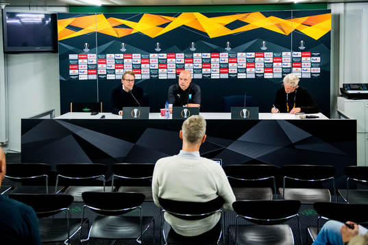 Peter Åhlander, press officer and Uwe Rösler, head coach