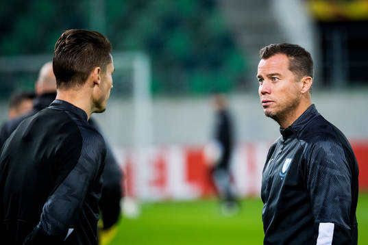 Manager Daniel Andersson and Markus Rosenberg of Malmö FF