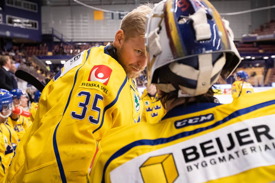 goaltender Magnus Hellberg of Sweden