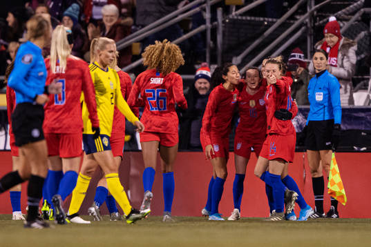 Christen Press, Rose Lavelle, Carli Lloyd and Emily Sonnett