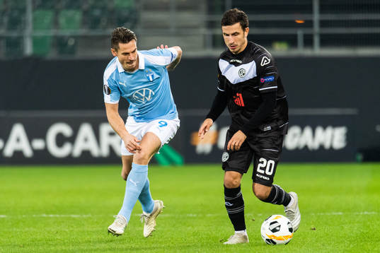 Markus Rosenberg of Malmö FF and of Lugano Olivier Custodio