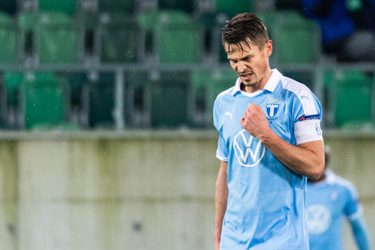 Markus Rosenberg of Malmö FF looks dejected