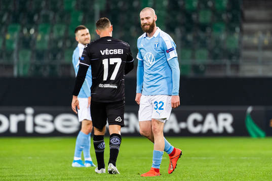 Jo Inge Berget of Malmö FF looks dejected