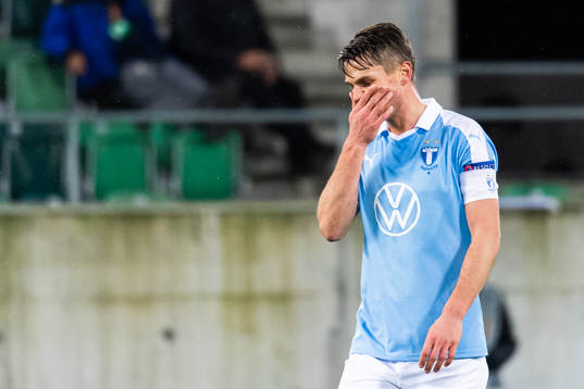 Markus Rosenberg of Malmö FF looks dejected