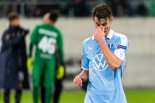 Markus Rosenberg of Malmö FF looks dejected