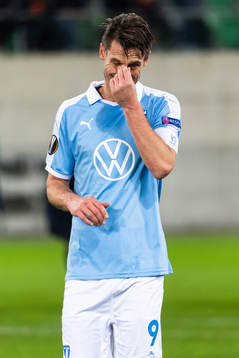Markus Rosenberg of Malmö FF looks dejected