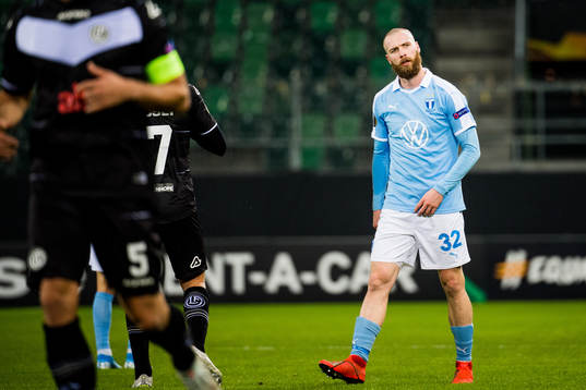 Jo Inge Berget of Malmö FF looks dejected