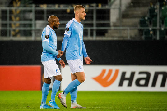 Fouad Bachirou and Felix Beijmo of Malmö FF