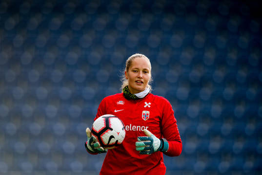 Goalkeeper Aurora Mikalsen of Norway