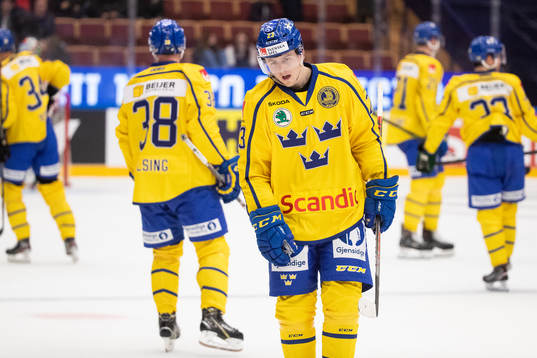 Jesper Sellgren of Sweden looks dejected