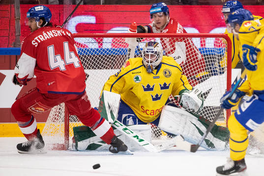 goaltender Adam Reideborn of Sweden