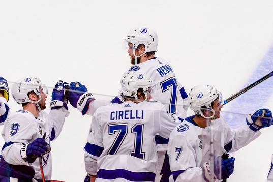 Victor Hedman of Tampa Bay Lightning celebrates